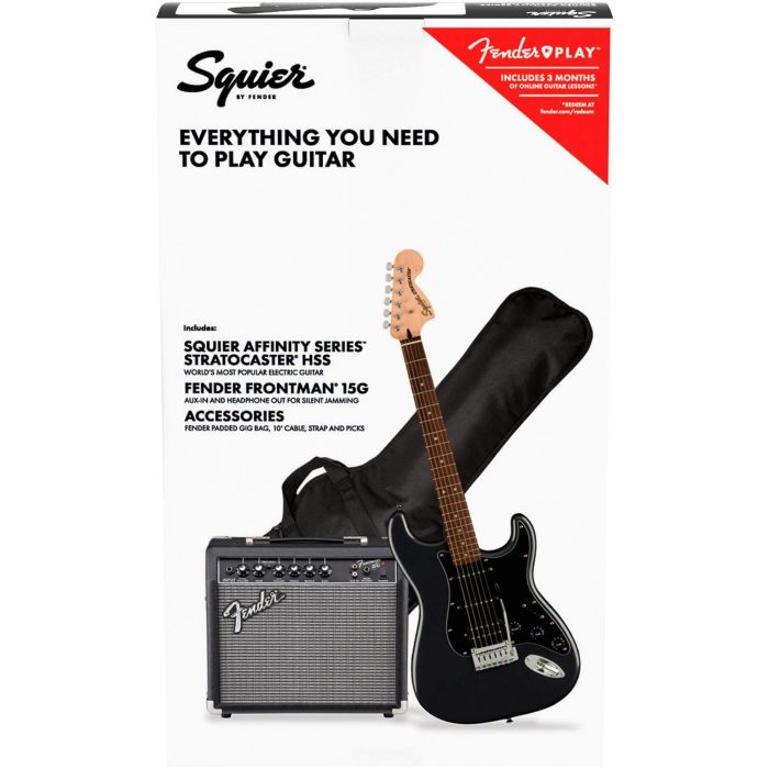 Paquete De Guitarra Eléctrica Squier Affinity Stratocaster HSS Con Amplificador y Accesorios - Imagen 6