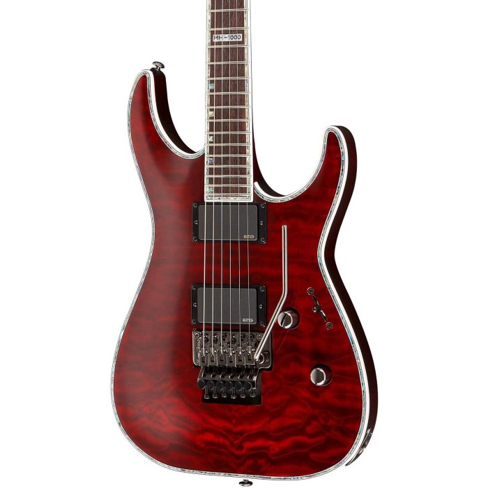 Guitarra Eléctrica ESP LTD Deluxe MH-1000 Pastillas EMGs Color "See-Thru Black Cherry"