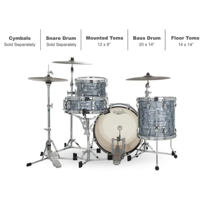 Batería Ludwig Classic Oak Downbeat Shell Pack de 3 Piezas Con Bombo 20" - Imagen 4